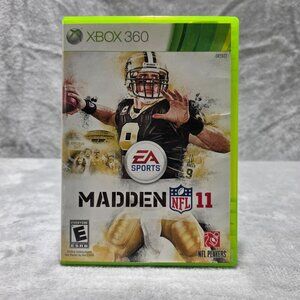 Madden NFL 11 Xbox 360 Drew Brees Cover Pre Owned Tested Working Complete
